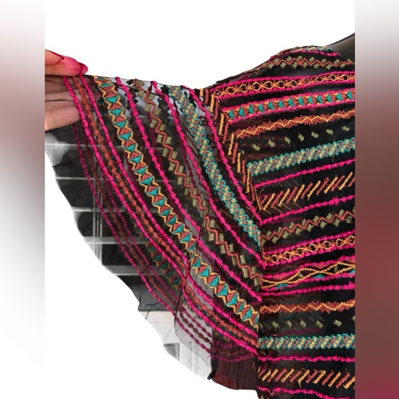 Anthropologie Meave women’s Naples Embroidered Mesh Blouse multicolor size S - Picture 12 of 12